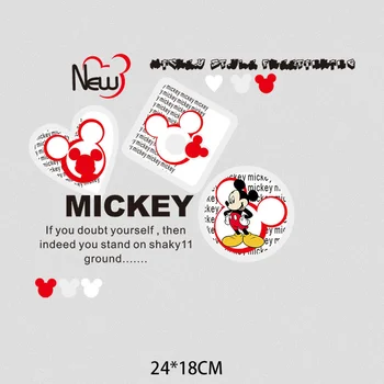 2022 Novo Desenho do Mickey E do Mickey de Transferência de Calor Applique Para Roupas de Transferência de Calor PVC Patch de Acessórios do Vestuário de DIY Apliques