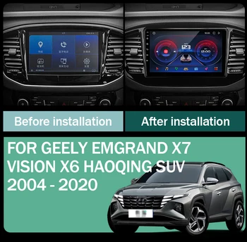Carro Android Auto Rádio Leitor de Multimídia Para Geely Emgrand X7 Visão X6 Haoqing SUV DE - 2020 GPS de Navegação Chefe da Unidade de Carplay