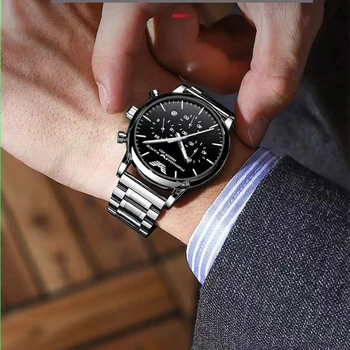 2023 Nova Moda Relógios de homens de Aço Inoxidável com as melhores marcas de Luxo do Desporto Cronógrafo de Quartzo Relógio Homens Relógio Masculino