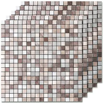 Mosaico de PVC, Alumínio Composto, Painel de Etiqueta Auto-Adesiva PLANO de Fundo 3D Adesivo de Parede de Cozinha, casa de banho adesivo impermeável