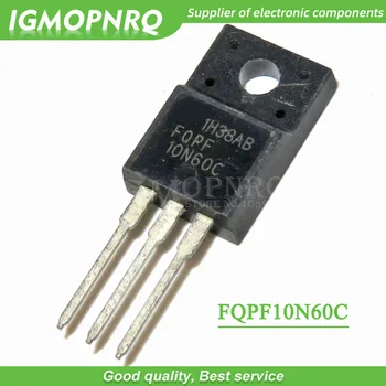 10pcs frete grátis FQPF10N60C 10N60C 10N60 600V 9.5 a UM MOSFET Canal N-transistor PARA-220F novo original