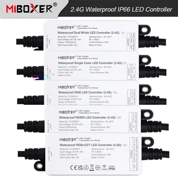 Miboxer 2,4 G FUT036S-P de cor Única/CCT/FUT037 RGB/RGBW/FUT039S-P RGB+CCT DMX512 DIODO emissor de Luz do Controlador à prova d'água IP66 12V 24V