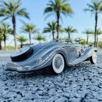 Maisto 1:18 1936 Mercedes 500K TIPO de Liga Retrô Modelo de Carro Clássico Modelo de Carro a Decoração do Carro de Coleta de presente