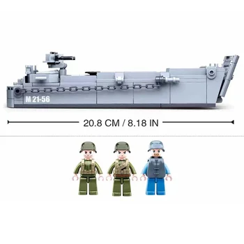 SLUBAN segunda guerra mundial Militar de Higgins Embarcações de Desembarque Navio de guerra Blocos de Construção da Marinha Arma Barco de Guerra de Mundo 2 Moc Tijolos Clássico Modelo de Brinquedos