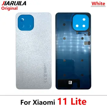 10Pcs Original Para o Xiaomi Mi 11 Lite 5G Tampa Traseira Tampa Mi11 Lite Traseira da Bateria, Porta de Vidro de Habitação Peças de Reposição
