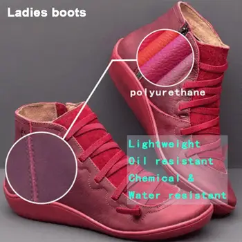 Mulheres PU de Couro e Ankle Boots Mulheres de Outono Inverno da Cruz de Tiras Vintage Mulheres Botas Punk Televisão de Senhoras Sapatos de Mulher Botas Mujer 4