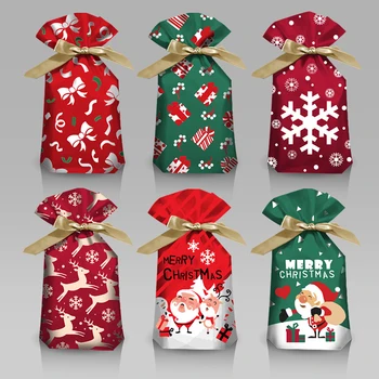 2022 doces de Natal saco de Santa saco de presente de Natal decoração para a casa do floco de Neve Noel de saco de presentes de Natal envoltório Titulares de ano novo