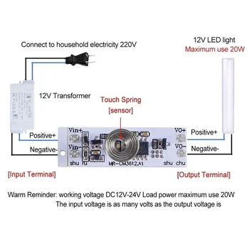 Sensor de Curta Distância de Varredura Varredura Mão Interruptor do Sensor do Módulo 3A 36W Tensão Constante de Auto de Casa Inteligente Compatível XK-GK-4010A
