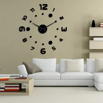Novo Real Especiais de Quartzo, Relógios de Parede de Assistir em 3D Acrílico DIY Arte de Parede Gigante Desenho de um Relógio de Luxo, Grandes Relógios Decorativos Home Decor
