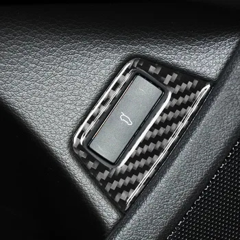 A Fibra de carbono Para Audi Q7 4L 2008-Interior do Tronco do Interruptor do Botão do Painel Adesivo Decorativo Estilo Carro Acessórios