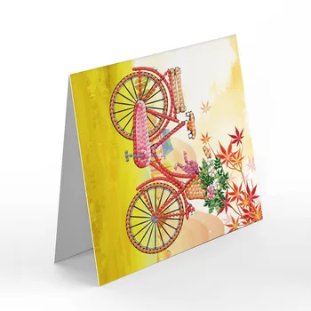 5D Floral Cartões de Diamante Pintura DIY Kit Diamond Mosaico Festiva Envelopes Postais Mensagem de Agradecimento Cartões de Aniversário