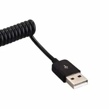 1 Medidor (4 polegadas) de Expansão USB 2.0 Mola Enrolada Cabo USB a Macho para UMA Fêmea M/F Branco/Preto