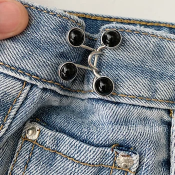 Cintura Fivela Esticador Clipe Botão Calças De Unha Livre Pin Destacável Ferramenta Para Jeans Nin668