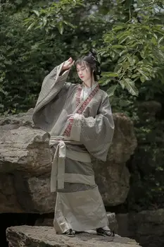 2023 chinês antigo qin han dynasty roupas tradição chinesa hanfu roupas de homens, mulheres estilo retrô