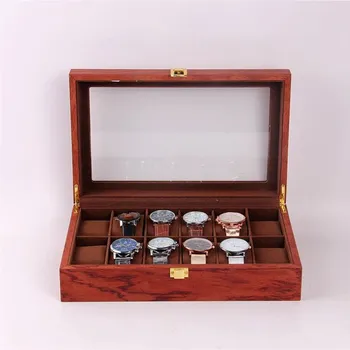6/10/12 Grades Retro Caixa de Madeira do Relógio Bolha Coluna Embalagem, caixa de Relógio de Exibição da Caixa de Armazenamento para Mulheres dos Homens Relógios, Caixas de Jóia