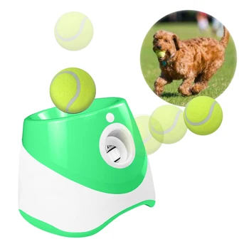 Recarga Cão Lançador de Bola de Cachorro Lançador de Bola de Máquina para Cães com 10-30 ft 3 Modos de Distância do Lançamento Interativo Brinquedo do Cão