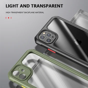 Armadura Anti-choque Choque de Telefone de Silicone Para o iPhone 14 Pro Max 14 XR XS Max 8 7 Mais Transparente à prova de Choque para o Condutor tampa Traseira