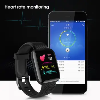 D13 Smart Watch 116plus Bluetooth Fitness Tracker Esportes Relógio Monitor de frequência Cardíaca Pressão Arterial Inteligente Pulseira para Android IOS