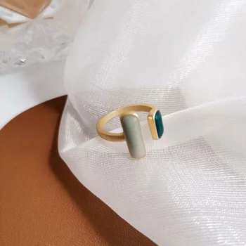 2022 Abrir Ajustável Crysta Grande Anéis para as Mulheres Zirconia Anel de Moda Feminina Simples Gotejamento de Óleo de Casamento, Anéis de Promessa