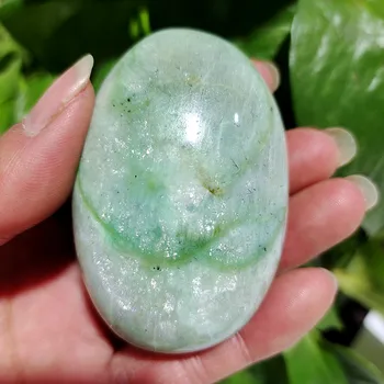 NaturalThe cor verde labradorite pedra de cristal de palma pedras brinquedo de cura cristais e a decoração home