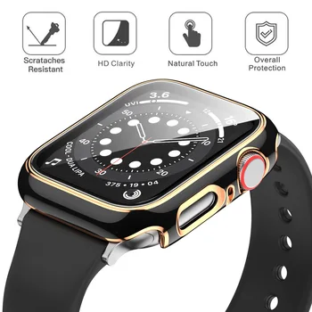 Para a Apple, caixa de relógio de 44mm 40mm 38mm 42mm Smartwatch Matte Rígido protetor de tela tampa Apple assistir series 3 4 5 6 SE Acessórios