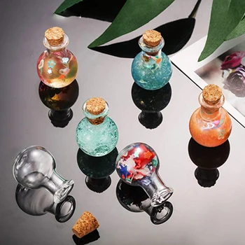 10Pc/Set Garrafas de Vidro Miniatura de Garrafa de Poção Mini Cortiça Frascos de Vidro de Casamento DIY Mini Deriva Garrafa que Desejam Frasco Frasco de Perfume