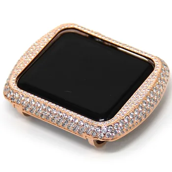 Para a Apple, Assista 6 5 4 3 Diamante de Cristal caixa de Relógio de Jóias de Luxo de Classe Capa Para Apple iWatch 38 40 42 44 mm Quadro de Myl-bk59