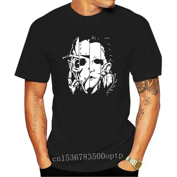 Moda Do Clássico De Terror De T-Shirt Jason X Krueger Couro Rosto De Michael Myers Homens T-Shirt