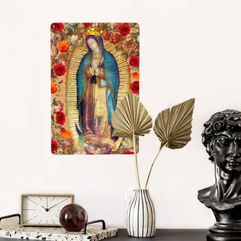 Nossa Senhora De Guadalupe, a Virgem Maria de Metal Estanho Sinal Personalizado Retro Católica México Cartaz Placa para o Office Store Pubs Clube de Arte, de Decoração
