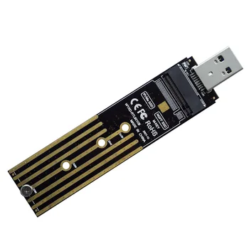 M. 2 para USB Adaptador de Protocolo Dual SSD Conselho M. 2 NVME PCIe NGFF SATA M2, Suporte de Cartão de 2230 2242 2280 2260 NVME/SATA M2 SSD RTL9210B