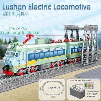 KAZI KY98251 Cidade de Trem Elétrico, Blocos de Construção de Fazenda de Inverno de Natal Trem a Vapor de Alta Velocidade Locomotiva DIY Presentes de Natal Para Crianças
