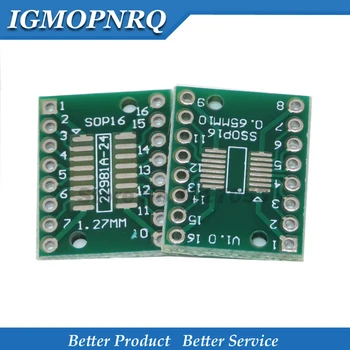 10PCS/lot TSSOP16 SSOP16 SOP16 Transferência para DIP16 IC Conversor Adaptador de Soquete da Placa do Módulo de Placas Placa de 0,65 mm de 1,27 mm de novo