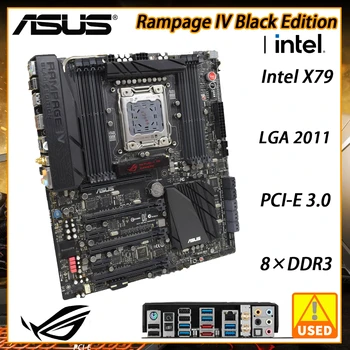 ASUS RAMPAGE IV BLACK EDITON Intel X79 placa-Mãe rog LGA 2011 8×DDR3 64 gb de Overclocking APARELHAGEM hi-fi, Bluetooth 4.0 E-ATX