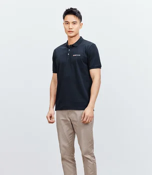 W3203 - Americano de moda Lapela t-shirt dos homens de trás novo de impressão homens mangas curtas