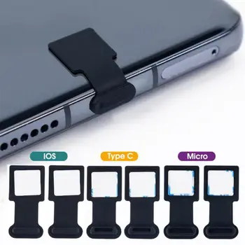 Perda-a prova de Telefone de Silicone protecção contra Poeira de Carregamento de Porta Tipo-C Poeira Plug Mirco Porta USB de Carregamento Proteger Para Apple, Android do Tipo C IOS