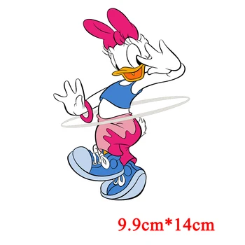 14cm Disney Kids Patch Pato Donald Margarida Patches para Roupas de Transferência de Calor Adesivos Parches Termoadesivos Para Ropa de Ferro no Diy