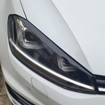 O Farol do carro Sobrancelha Pálpebra Tampa de acabamento para Volkswagen VW Golf 7 7.5 VII GTI GTD R MK7 MK7.5 2013-2017 atraente Adesivos
