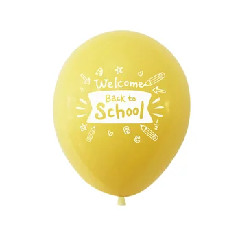 10Pcs Voltar Para a Escola, Balões, Verde, Azul, Amarelo, Vermelho, Látex Balão para o bem-vindo de Volta Para a Escola de Decoração Primeiro Dia de Escola