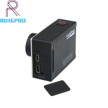 3pcs/monte GoPro Mini USB Porta Lateral de Protecção Tampa de Substituição Para GoPro Hero 4 3+ 3 Sport Ação Digital Câmera Acessórios