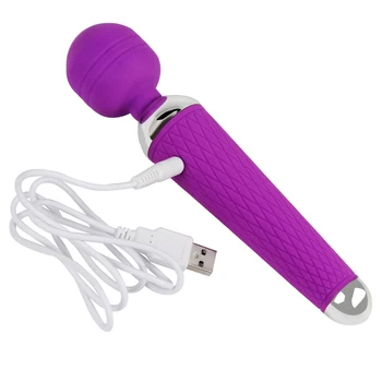 Varinha mágica Vibradores para as mulheres de Produtos do Sexo AV Vibradores para adultos USB Recarregável de Brinquedos Sexuais para a mulher vibrador para o clitóris