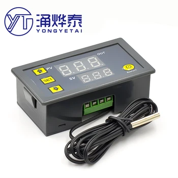 W3230 12V 24V AC110-220V Sonda linha de 20A Digital de Controle de Temperatura Display LED Termostato Com Aquecimento/Resfriamento Instrumento de Controlo