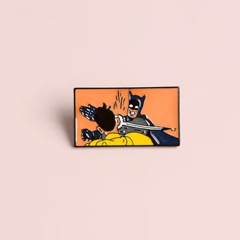 Filme de aventura Bat-man Broche Herói Punk Esmalte Pins de lapela da Camisa Broche; para os Homens, as Mulheres Crachá de Pinheiros Broches Acessórios de Jóias