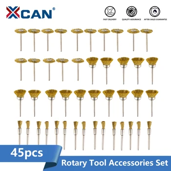 XCAN 45pcs Metal Polishing Tool Kit de Fio de Aço Escova Disco Roda de Polimento para Ferramenta rotativa Dremel Acceossires