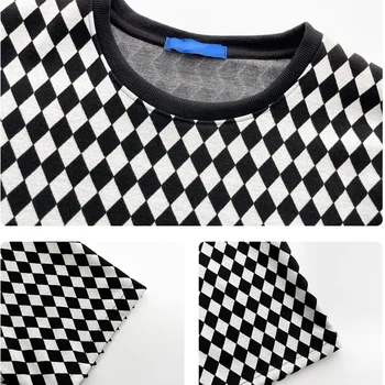 T-shirts Mulher Manta de Retalhos de Verão Casual Todos-jogo de Streetwear Tops Soltos Estilo coreano Diária de Três quarto Elegante Novo Design