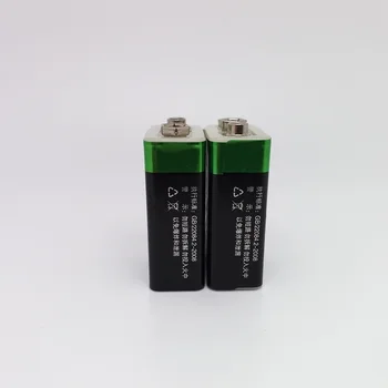 6pcs 9v recarregável usb bateria de lítio 9V 6f22 baterias do li-íon para multímetro alarme de Fumaça detector de metais, etc baterias