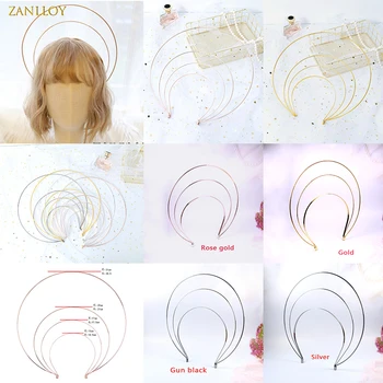 ZANLLOY 4 Cores de Multicamadas Metálicas Cabeça Nupcial Tiara de Coroa de Moda Festa e Acessórios para o Cabelo Senhoras Rosa de Ouro do Cabelo do Casamento de Acesso