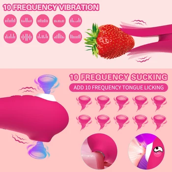 Mamilo Massagem Vibrador Sex Shop Feminino Masturbação Dispositivo de Sexo Oral Clitóris Língua Lambendo Otário Erótico Brinquedos Sexuais para o Casal