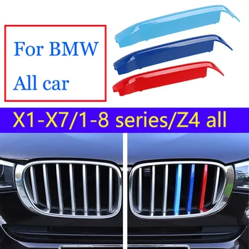 3pcs M Power BMW X1 E84 F48 X2 F39 X3 F25 G01 X4 F26 G02 X5 E70 F15 G05 X6 E71 F16 G06 de Corridas de carros de Grelha Frontal Tiras de Guarnição