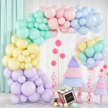 Balão Garland Arco Kit-De-Rosa Azul Confete Balões De Látex Para Meninas Meninos De Aniversário, Decoração De Casamento, Chá De Bebê Para Festas