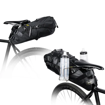 Bicicleta Saddle Bag duplo Estabilizador de MTB Bicicleta de Estrada de suporte Traseiro para Bicicletas Traseiro Rack Suporte do Saco Com Chaleira Furo de Montagem de Acessórios de Moto